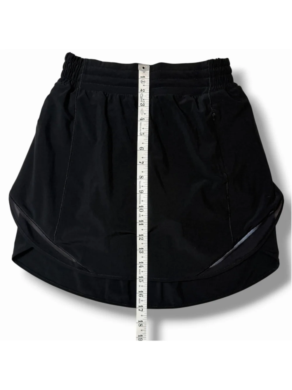 Lululemon Hotty Hot High Rise Skirt Long Black Womens 4 Skort Built In Shorts